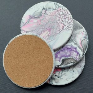 Tile Coasters (4 pc) Circle, 4 inch, (#4c4)